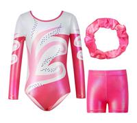 Valcatch Gymnastics Justaucorps pour Filles Kids Toddler Gymnastics Shorts et Bandeau One Piece Dancing Ballet Body Pratique Combinaison 5-12 ans