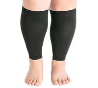 Valcatch Manchons de Compression Calf pour Femmes et Hommes, Chaussettes de Compression de Jambe de Taille Plus Jusqu’à 7XL, attelle de Soutien de Jambe sans Pied à Mollet Large 20-30mmgh