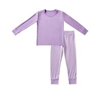 Valcatch Pyjama Enfants Ensembles 2 Pièces Pyjama Ensemble pour Garçon Fille Long Johns Col Ras du Cou Couche de Base Haut et Bas Automne Hiver sous-vêtements Ensembles Vêtements de Nuit