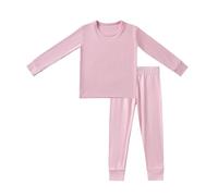Valcatch Pyjama Enfants Ensembles 2 Pièces Pyjama Ensemble pour Garçon Fille Long Johns Col Ras du Cou Couche de Base Haut et Bas Automne Hiver sous-vêtements Ensembles Vêtements de Nuit