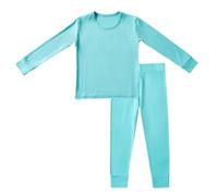 Valcatch Pyjama Enfants Ensembles 2 Pièces Pyjama Ensemble pour Garçon Fille Long Johns Col Ras du Cou Couche de Base Haut et Bas Automne Hiver sous-vêtements Ensembles Vêtements de Nuit