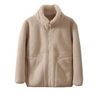 Valcatch Veste Polaire pour Enfants Adolescents Garçons Et Filles Manteaux Légers à Fermeture éclair Vêtements D’extérieur à Col Montant Veste Floue à Manches Longues pour Le Camping, Plein Air