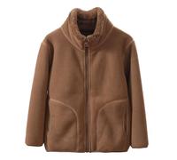 Valcatch Veste Polaire pour Enfants Adolescents Garçons Et Filles Manteaux Légers à Fermeture éclair Vêtements D’extérieur à Col Montant Veste Floue à Manches Longues pour Le Camping, Plein Air