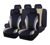 VALCLA Ensembles Housses Siège pour Toyota Prado 5-Seats (J150) 4.Gen 2010-present, 5 Sièges Housse Siège Voiture Universel, Couvre Siège Auto Avant et Arrière Accessoire,A Beige
