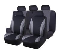 VALCLA Ensembles Housses Siège pour VW T4 T5 T6 Multivan/MK6 2000-2023 2024, 5 Sièges Housse Siège Voiture Universel, Couvre Siège Auto Avant et Arrière Accessoire,B Grey