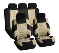 VALCLA Housse de Siege Voiture pour Toyota Yaris Hybrid 2015-2019, Housse de Siège Auto Avant et Arrière 4 Saisons, Couvre-Siège Voiture Respirant Imperméable, E-Beige