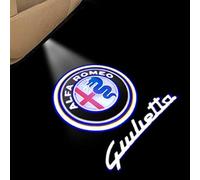 VALCLA Projecteur Porte Voiture pour Alfa Romeo Giulietta, Eclairage Porte Logo Projecteurs de Porte LED Logo Lumière, Fantôme Ombre Lumière Bienvenue Lampe Lumière,2Pcs