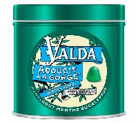 Valda Gommes Sans Sucres Menthe Eucalyptus Adoucit La Gorge 140g