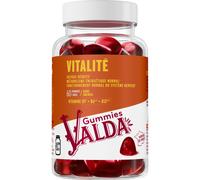 Valda Gummies Vitalité : Complément alimentaire à base de vitamines et de minéraux, sans sucres avec édulcorants - 60 gommes, 135 g