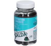 Valda Gummies Respiration & Immunité : Complément alimentaire à base de plantes, d'huile essentielle, de vitamine B6 et de hyaluronate de sodium, sans sucres avec édulcorants - 50 gommes, 157,5 g
