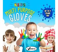 Valdern Gants de protection jetables en nitrile polyvalents pour enfants SANS LATEX - SANS POUDRE - JETABLES - 20 paires (Opale)