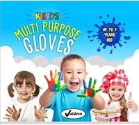 Valdern Lot de 20 paires de gants de protection jetables en nitrile sans latex pour enfants - Sans poudre - Couleurs mélangées