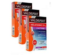 VALDISPERT - Complexe Favorisant l'ENDORMISSEMENT - Mélatonine 1.9 mg - 4 ACTIONS: - 3 Mois de TRAITEMENT - 3 x 30