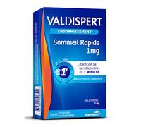 VALDISPERT Endormissement - Mélatonine 1 mg - 50 comprimés | Libération rapide en 1 minute - Fond sous la langue - Comprimés orodispersibles - Complément alimentaire sommeil