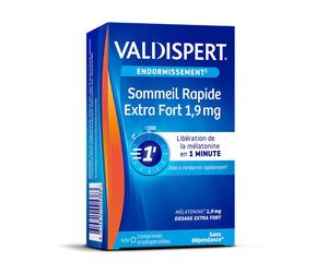 VALDISPERT - Endormissement Sommeil Rapide Extra Fort 1.9 mg Complément Alimentaire À La Mélatonine Diffusion en 1 minute Sans Dépendance 40 Comprimés Orodispersibles Comprimé(S) pc(s)