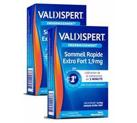 Valdispert Horaires décalés Complexe favorisant l’endormissement Mélatonine orodispersible 1,9 mg Lot de 2 Boites