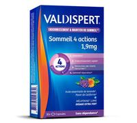 Valdispert Mélatonine 1,9mg Sommeil 4Actions 3x30 Capsules