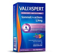 Valdispert Mélatonine1,9mg Sommeil 4 Actions Complément Alimentaire - 30 Capsules