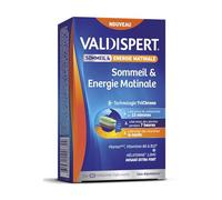 Valdispert Sommeil & Energie Matinale Mélatonine 1,9mg Vitamines B6 et B12 Vegan 24 comprimés