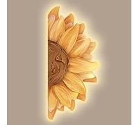 Valdoza Grande Sculpture Murale 3D avec Lumière LED, Fresque Murale Moderne en Porcelaine Cristallisée Alimentation Secteur pour Maison Restaurant Hôtel(A,60x120cm/23.6x47.2in)