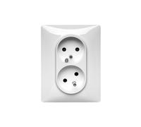 VALENA LIFE 753186 Double prise avec caches/monobloc
