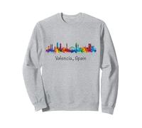 Valence Espagne Aquarelle Skyline Souvenirs Regalo España Sweatshirt