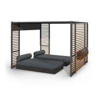 Blumfeldt Pergola Valence 3x3 m UV50+ hydrofuge Panneau solaire Gris foncé