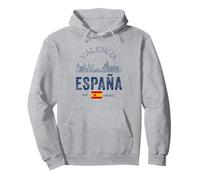 Valence Skyline Espagne Drapeau Souvenirs Valencia España Sweat à Capuche