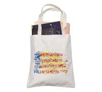 Valencia Espagne Lover Sac à provisions Carte de Valence Espagnol Voyage Vacances Sac fourre-tout BFF Femme Cadeau, Valence, 35cm ( 13.78 inch ) * 38 cm ( 14.96 inch)