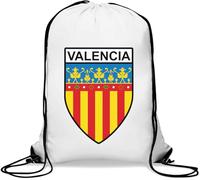 Valencia Shield Graphic Sac de gym décontracté avec cordon de serrage Blanc