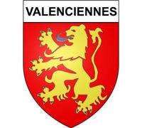 Valenciennes 59 ville Stickers blason autocollant adhésif - Taille : 8 cm