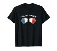 Valenciennes France Vintage Flag Sunglasses T-Shirt