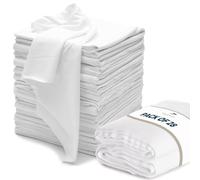 VALENGO Lot de 28 Chiffons Non Pelucheux 100% Coton pour teinter Le Bois, la Fonte, Le Nettoyage, Le Polissage, la Peinture Artistique, 43,2 x 43,2 cm