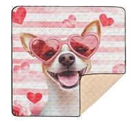 Valenrine's Day - Tapis de jeu pliable pour bébé - Lavable au sol - Tapis d'activités pour bébés, nourrissons et tout-petits - 127 x 127 cm