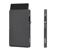 Valenta MagSafe Porte-cartes, protégé par RFID, boîtier en aluminium, gris graphite, avec fonction support et support magnétique