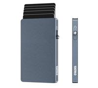 Valenta MagSafe Protection de carte en aluminium avec éjecteur pour iPhone, gris froid, jusqu'à 7 cartes, design minimaliste, super fin, blocage RFID, aimant extra puissant, aluminium robuste, gris,