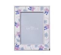 VALENTI & CO. Disney Baby - Stitch & Angel - Cadre photo de table en argent, idée cadeau enfant ou bébé pour baptême ou anniversaire