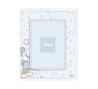 VALENTI & CO. - Disney Mickey Mouse - Cadre en bois 13 x 18 cm - Cadre photo de table avec détails en argent - Idée cadeau pour bébé ou cadeau baptême - Cadre photo pour chambre d'enfant