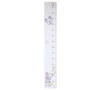 VALENTI & CO. - Disney Mickey Mouse - Lavande claire - Mètre mural pour enfants pour décoration de chambre - Idée cadeau baptême ou anniversaire - Bois, détails en argent - 76 L x 11 l cm