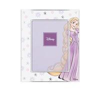 VALENTI & CO. - Disney Princess Raiponce - Cadre en bois 13 x 18 cm - Cadre photo de table avec détails en argent - Idée cadeau Naissance fille ou Cadeau Baptême - Cadre photo pour chambre d'enfant