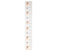 VALENTI & CO. - Disney Winnie The Pooh - Blanc lin - Mètre mural pour enfants pour décoration de chambre - Idée cadeau baptême ou anniversaire - Bois, détails en argent - 76 L x 11 l cm
