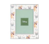 VALENTI & CO. - Disney Winnie The Pooh - Cadre en bois 13 x 18 cm - Cadre photo de table avec détails en argent - Idée cadeau pour bébé ou cadeau baptême - Cadre photo pour chambre d'enfant