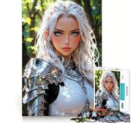 Valenti Paladin de la Cité d'argent Puzzle de 1000 pièces pour Adultes Jeu de mémoire Emboîtement précis sans espaces Activité apaisante pour Une Pause mentale (38x26cm)