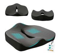 VALENTIA MEDICAL Coussin Coccyx Orthopédique à Mémoire de Forme - Coussin Ergonomique Chaise Bureau + Anti Escarres et Fessiers + Soulagement Douleurs Coccyx + Sciatique et Lombaires