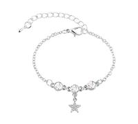 Valentin Empilable Pierres Bracelet Anneaux à breloques en de cœur Cadeau délicat pour femme, épouse, mariée, sœur, , anniversaire, fête des mères, Noël Inoxydable Perlé En Messages (White, One Size)