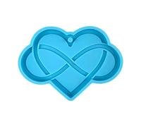 Valentin Keychain Epoxy Résine Moule LOVE COEUR COEUR CHEYRING PENDANT SILICONE MOULLE CARALLES BIJELRES CASTING TOUL POUR RÉSIN