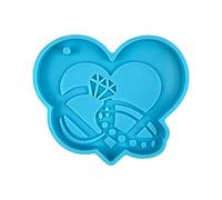 Valentin Keychain Epoxy Résine Moule LOVE COEUR COEUR CHEYRING SILICONE MOULLE BIJELLES BIJELLES CASTING TOUILLES DE MÉLAISE DE RÉSIN