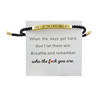 Valentin Noir Précieuses Mamie Phrases Anneaux à la main, avec lettres réglables, corde d', sans décoloration Bracelet Perlé Acier Mm Classique Bracelet (G, One Size)