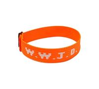 Valentin Phrases Phrases Mm Anneaux W.W.J.D. Monogram Print Wrist Strap Bracelet Webbing Unisex Bracelet Adjustable Bracelet Jonc Plusieurs Bracelet Bracelet Rhodonite Bijoux (Orange, One Size)