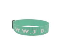 Valentin Phrases Phrases Mm Anneaux W.W.J.D. Monogram Print Wrist Strap Bracelet Webbing Unisex Bracelet Adjustable Bracelet Jonc Plusieurs Bracelet Bracelet Rhodonite Bijoux (GN3, One Size)